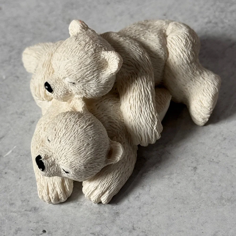 Alaska Polar Pals Jack Jill Polar Bear Resin Figurine Sculpture Twin Cubs Bears - Picture 4 of 15